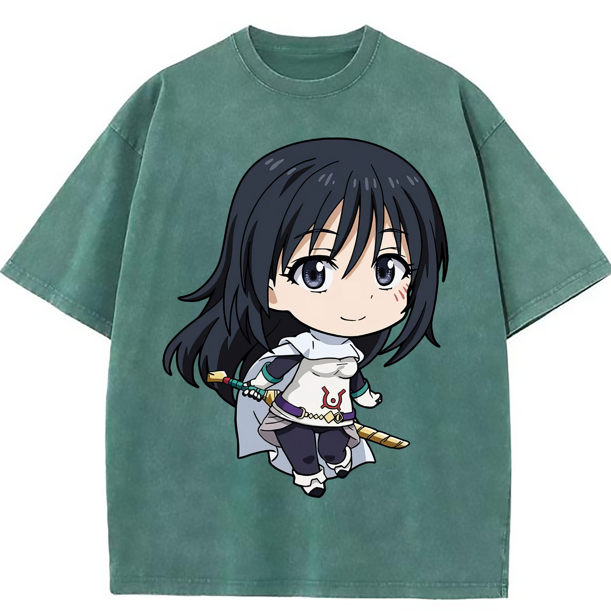 （画像用） 転スラ Regarding Reincarnated to Slime 綿100% ヴィンテージ風 半袖Tシャツ（フロントプリント）
